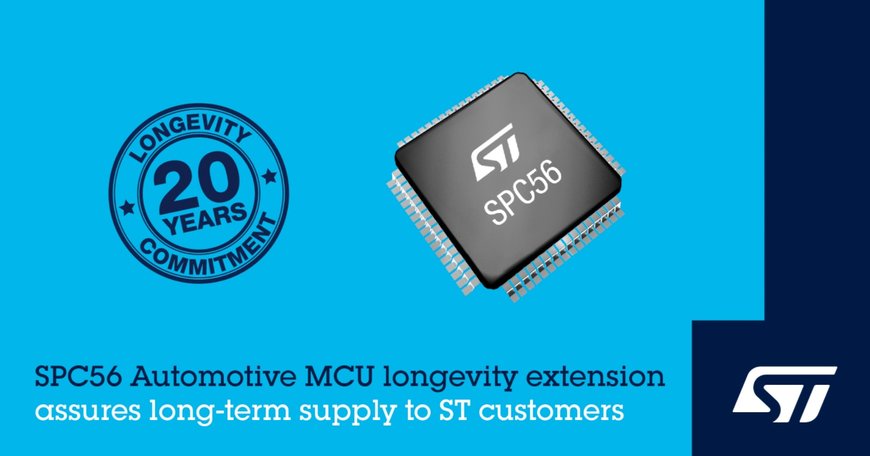 STMicroelectronics Boosts Automotive Innovation with Longevity Extension for Popular Body, Chassis, and Safety Microcontrollers